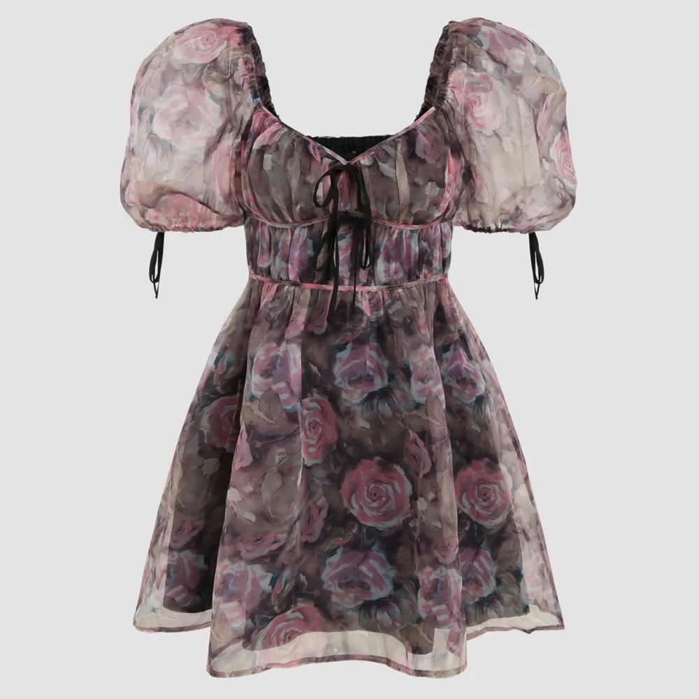 Puff sleeve dress